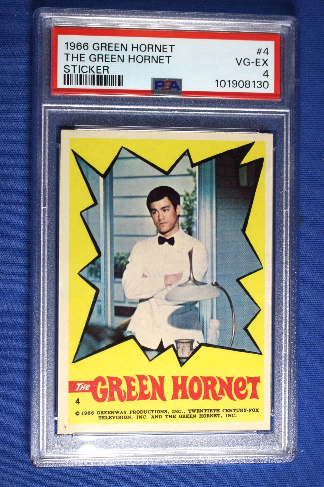 1966 Topps Topps Green Hornet Sticker - #4 - Green Hornet Kato - PSA 4 VG/Ex