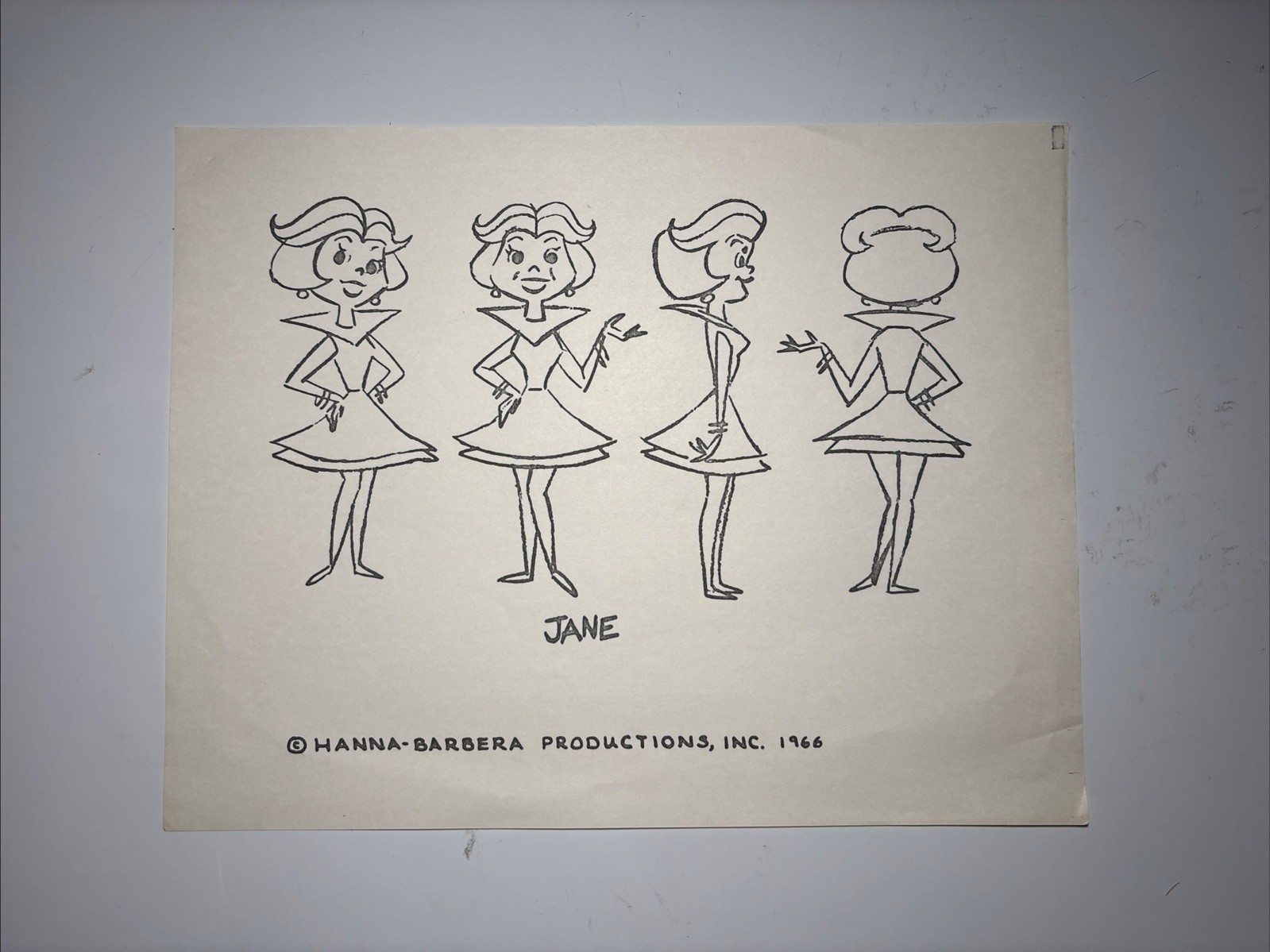 VINTAGE Jetsons Production Model Sheets 80s Animation Cartoons J27