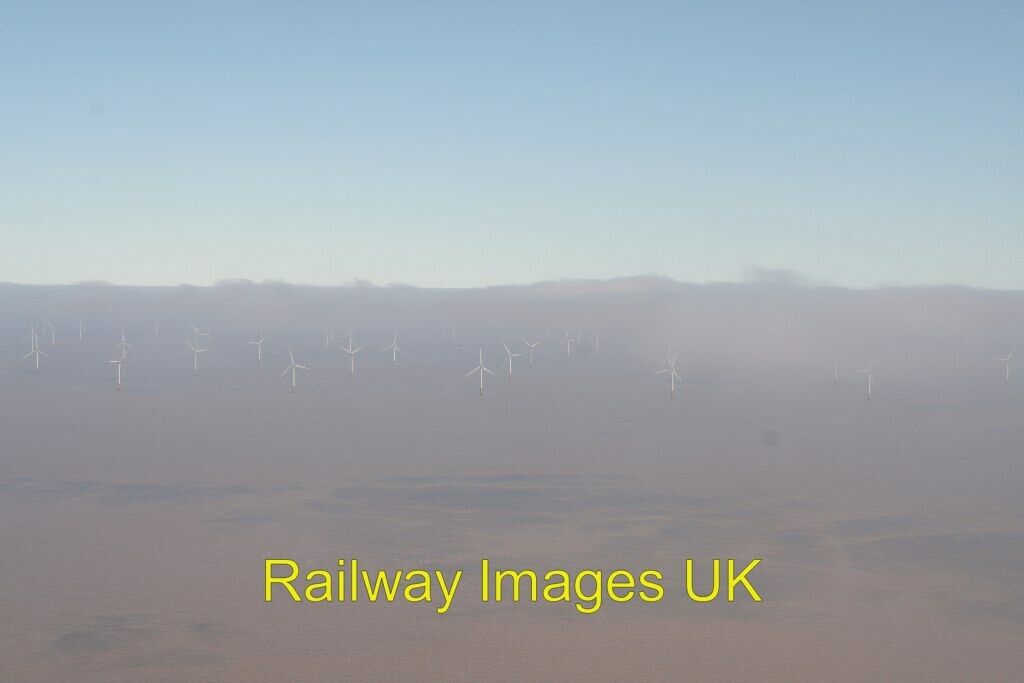 Aerial Photo - Low Cloud over Inner Dowsing Windfarm: aerial 2021