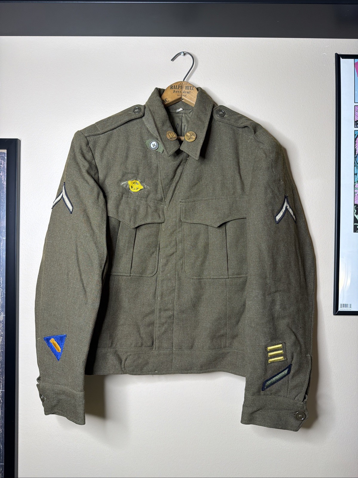 1944 WW2 Kravitz Clothing Men’s Military Jacket 55-j 38R 1944 WW2 Kravitz Clothing Men’s Military Jacket 55-j 38R
