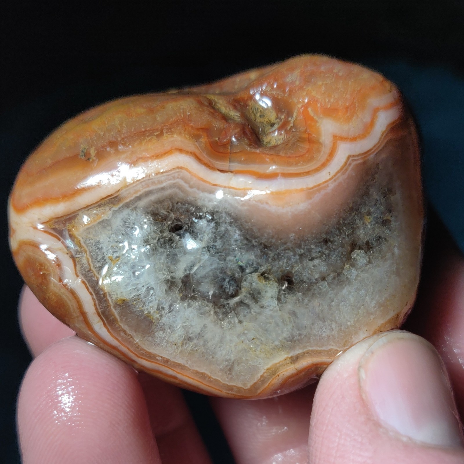 Lake Superior Agate Amethyst 3.07 Oz Rough Gemstone Minnesota