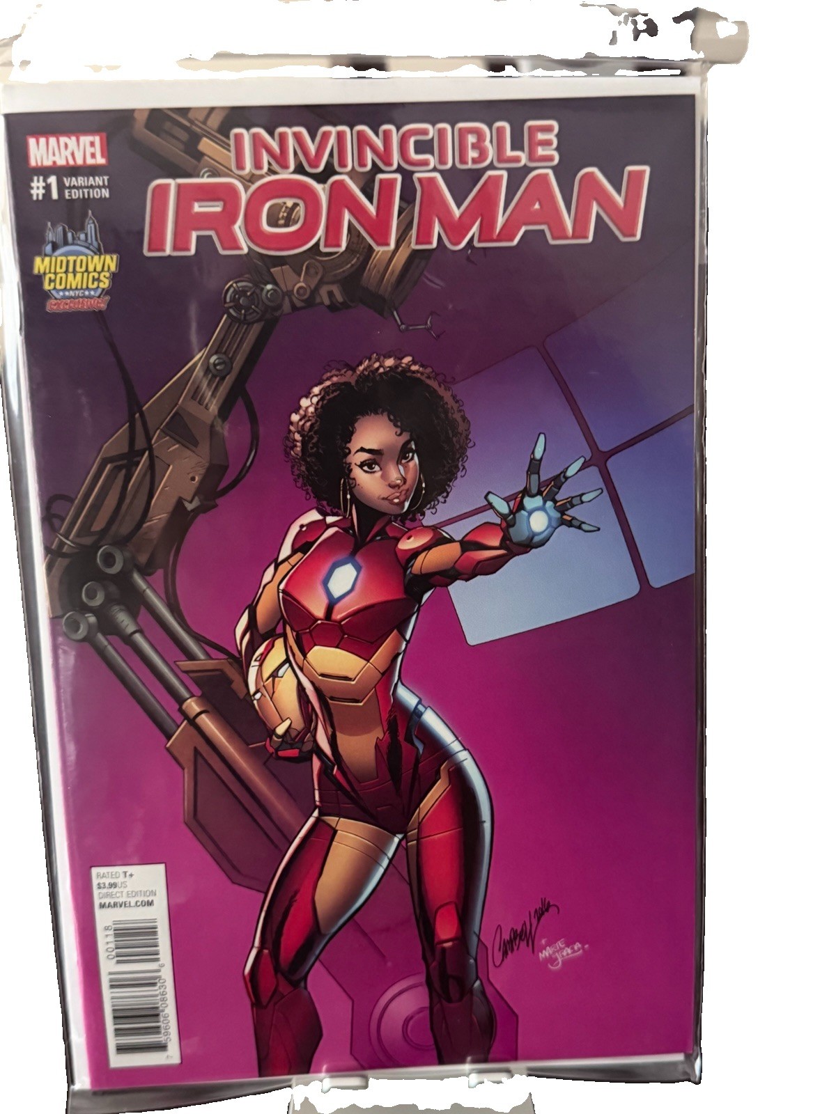 Invincible Iron Man 2017 Riri Williams Ironheart Midtown Comics #1 NM Bagged