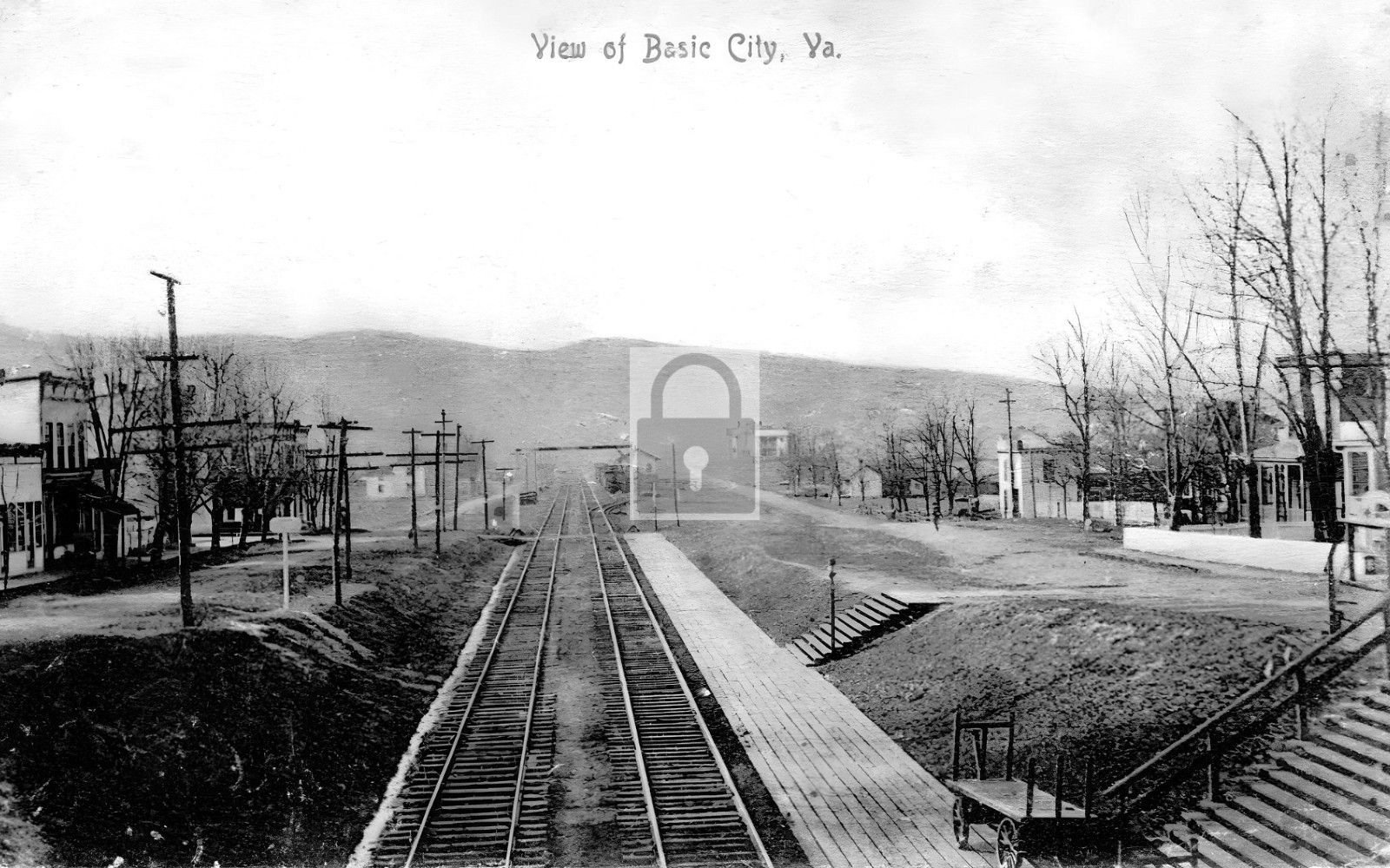 Railroad Train Tracks Waynesboro Basic City Virginia VA - Reprint
