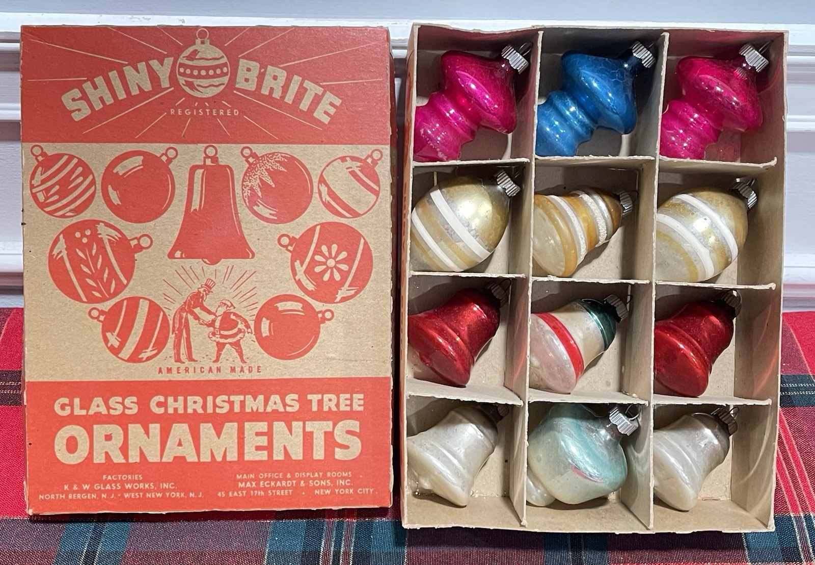 Vtg Shiny Brite Christmas Glass Ornaments Variety 2.5\