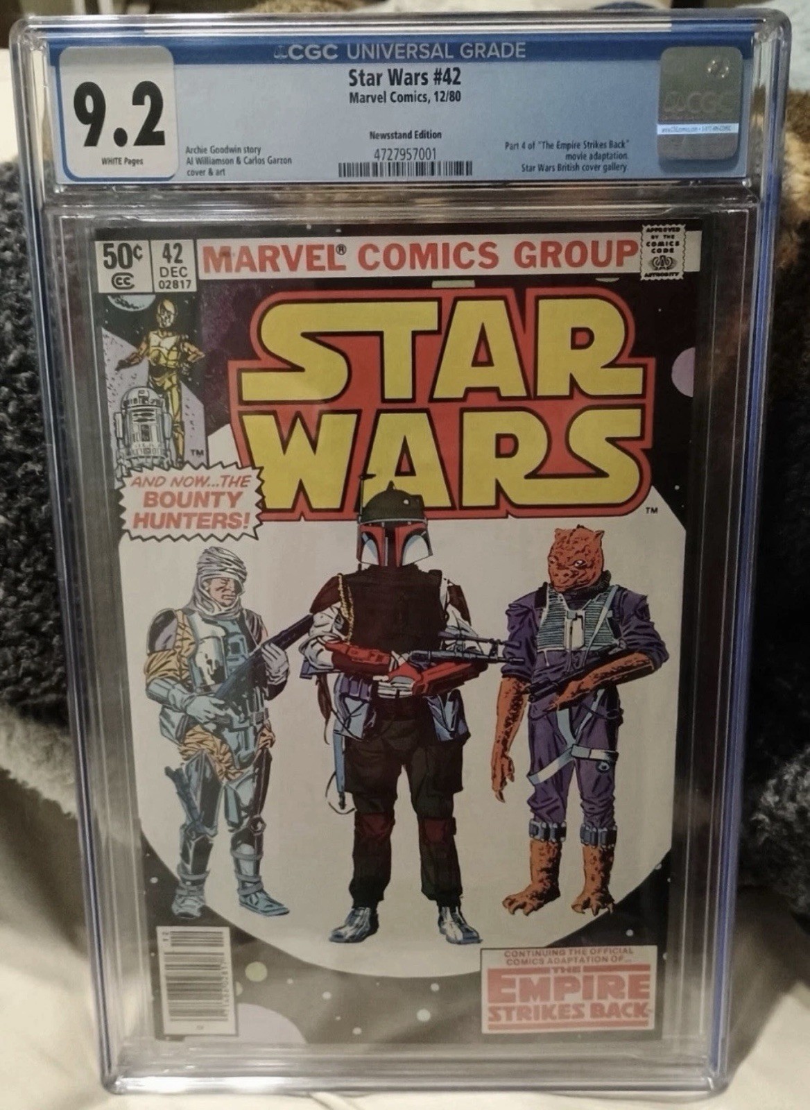 Star Wars #42 1980 CGC 9.2 White Pages Newsstand 1st Appearance Boba Fett