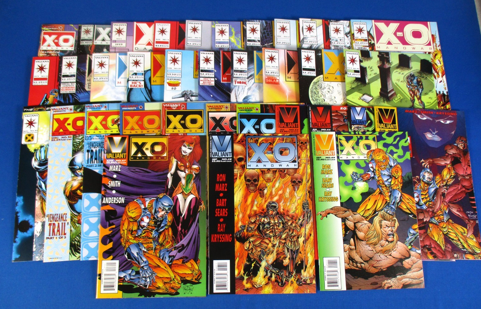 X-O Manowar Valiant Comics Lot of 34 0-50 #1 Yearbook 1992 1993 1990s VF/NM Run