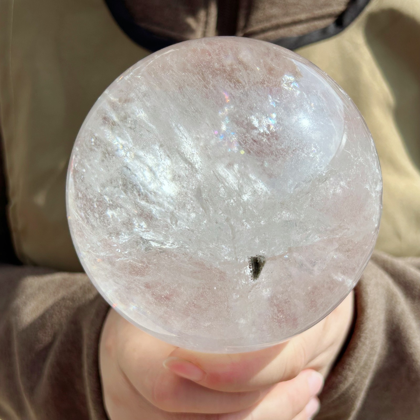 3.74LB Natural Clear Quartz Sphere Crystal Magic Ball Healing G8164