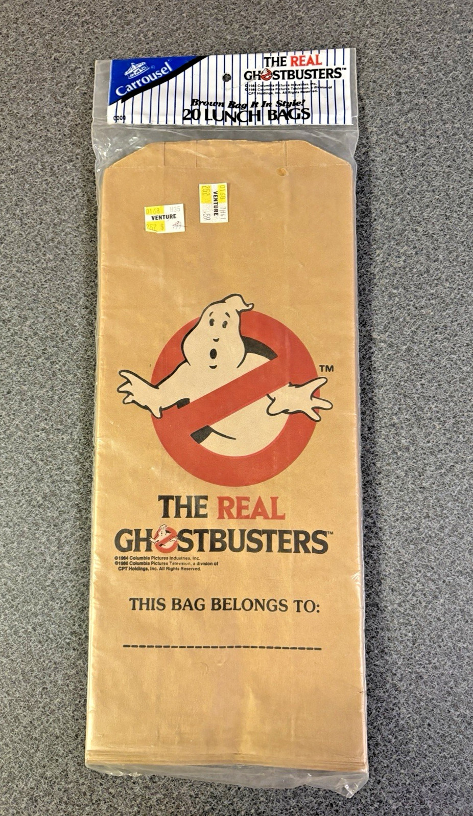 Vintage 1984 Ghostbusters Brown Paper Lunch Bags Sealed Pack of 20 NOS Retro Vintage 1984 Ghostbusters Brown Paper Lunch Bags Sealed Pack of 20 NOS Retro