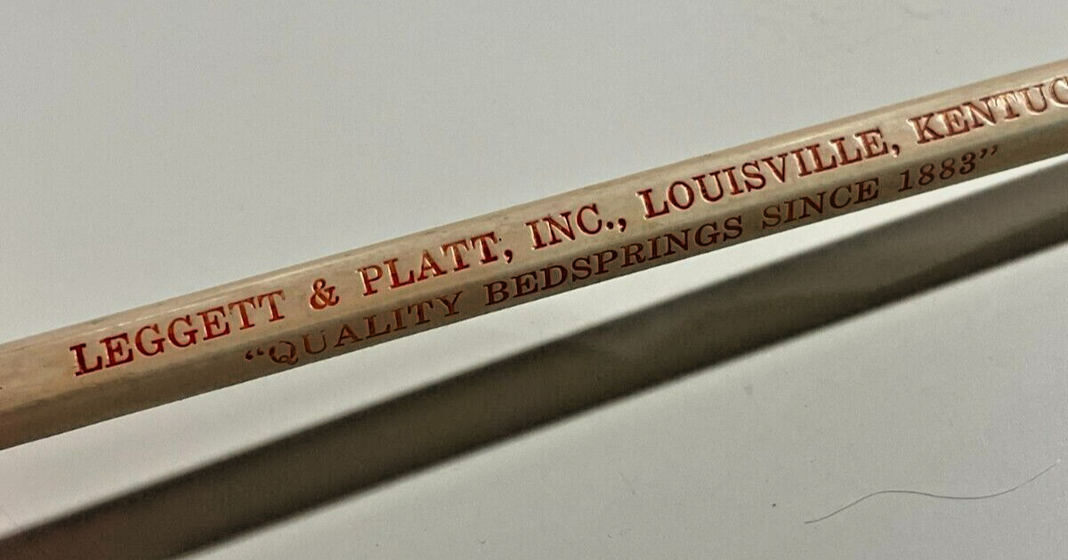 Vintage 1930s 1940s Pencil Leggett & Platt Louisville Kentucky Bedding Mattress