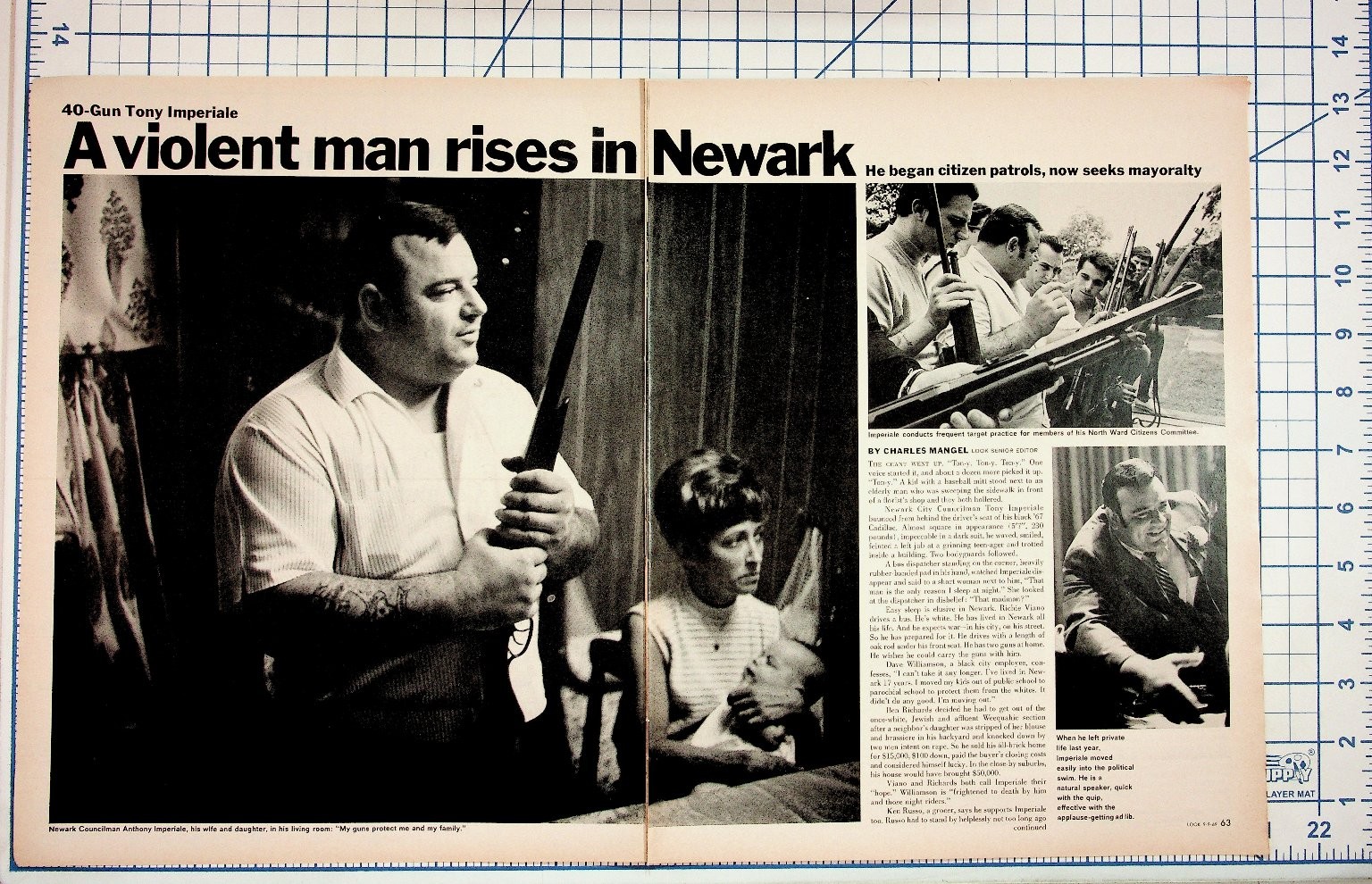 1968 LOOK Magazine Article: Tony Imperiale, Newark Violent Man Rises, Crime