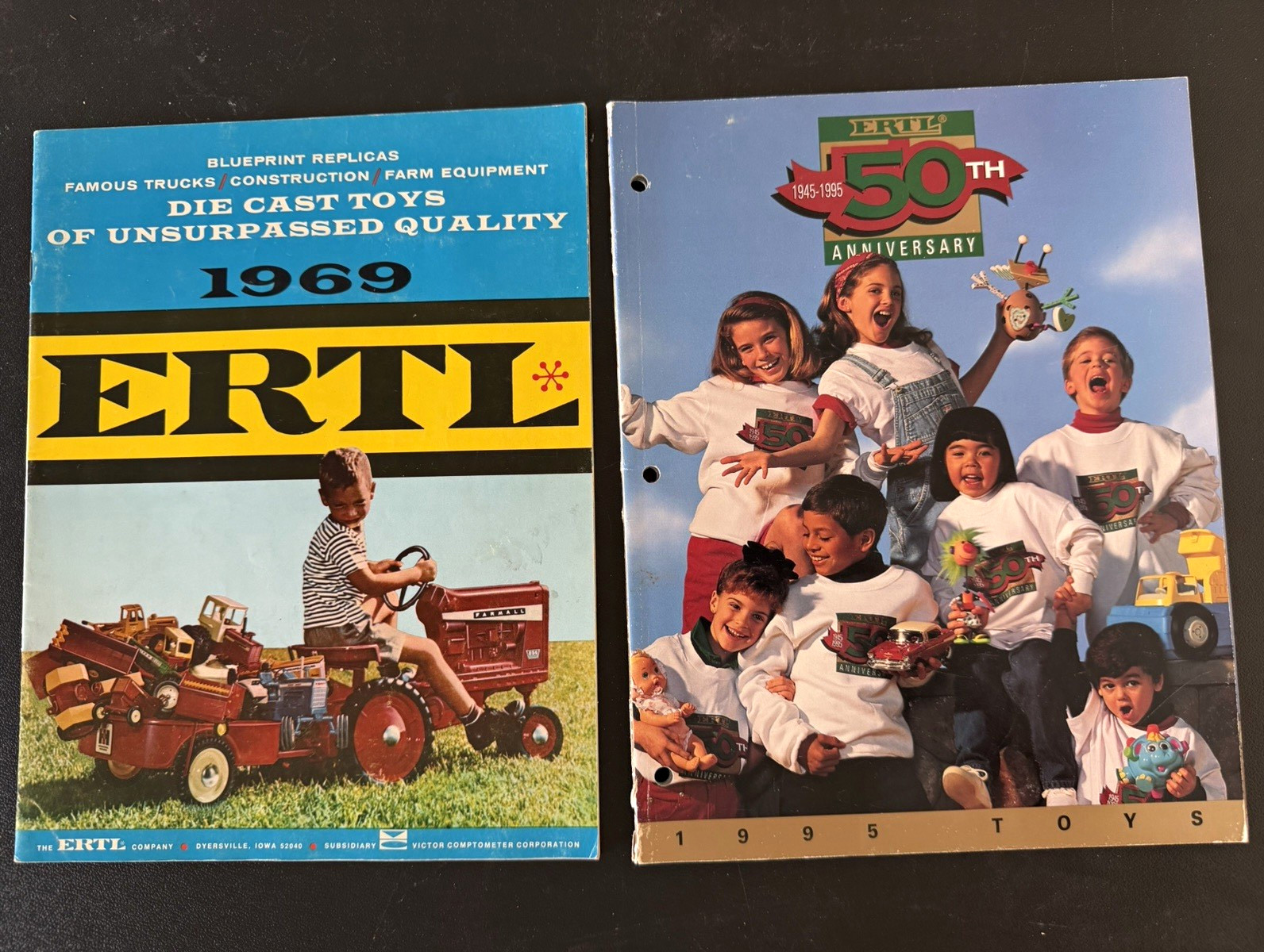 Vintage ERTL Toys Catalog Lot 1969 Die Cast Farm Tractors 1995 50th Anniversary