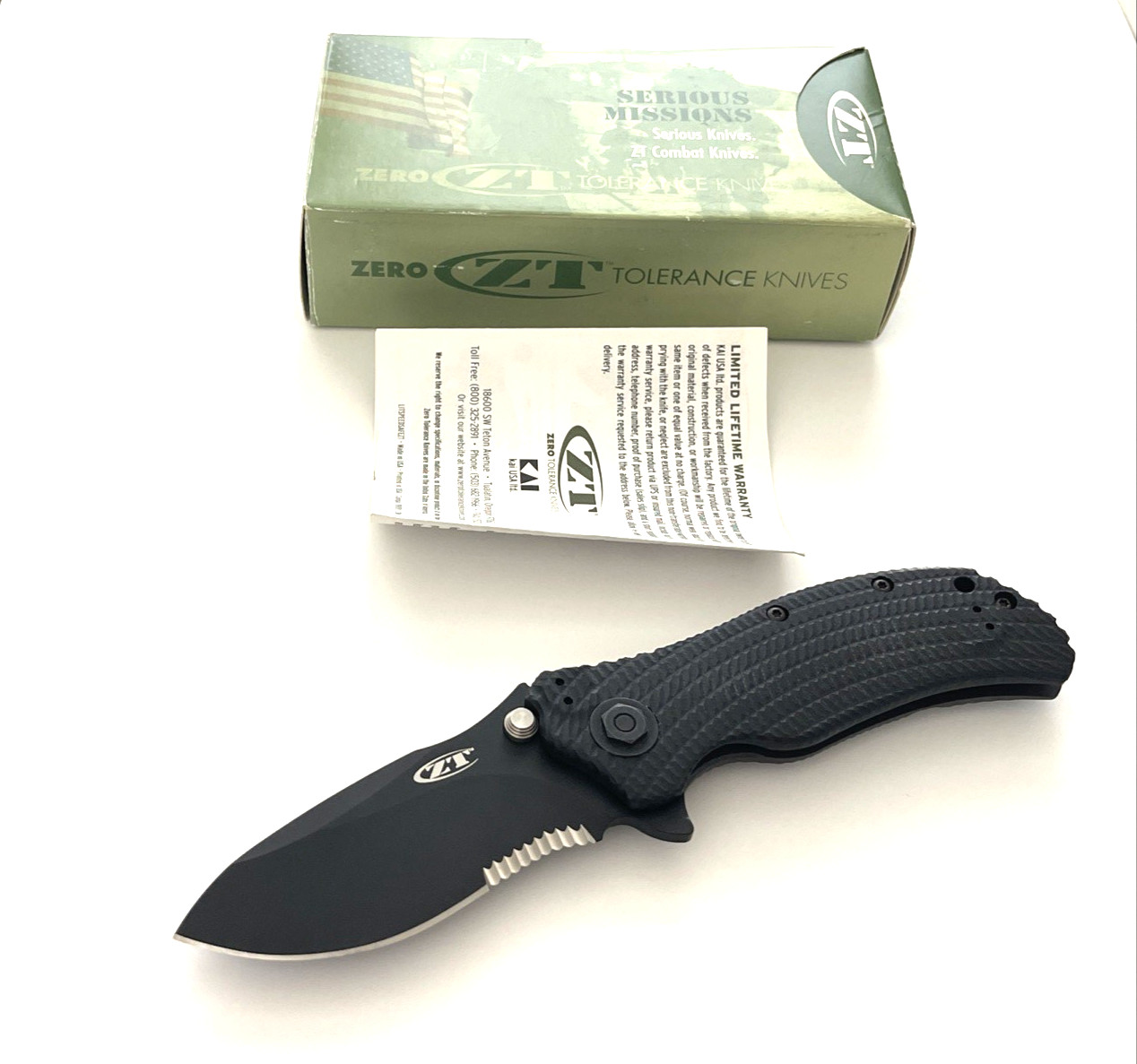 Zero Tolerance ZT 0300ST Folding Knife S30V G-10/Titanium Handle Serial 0342 USA