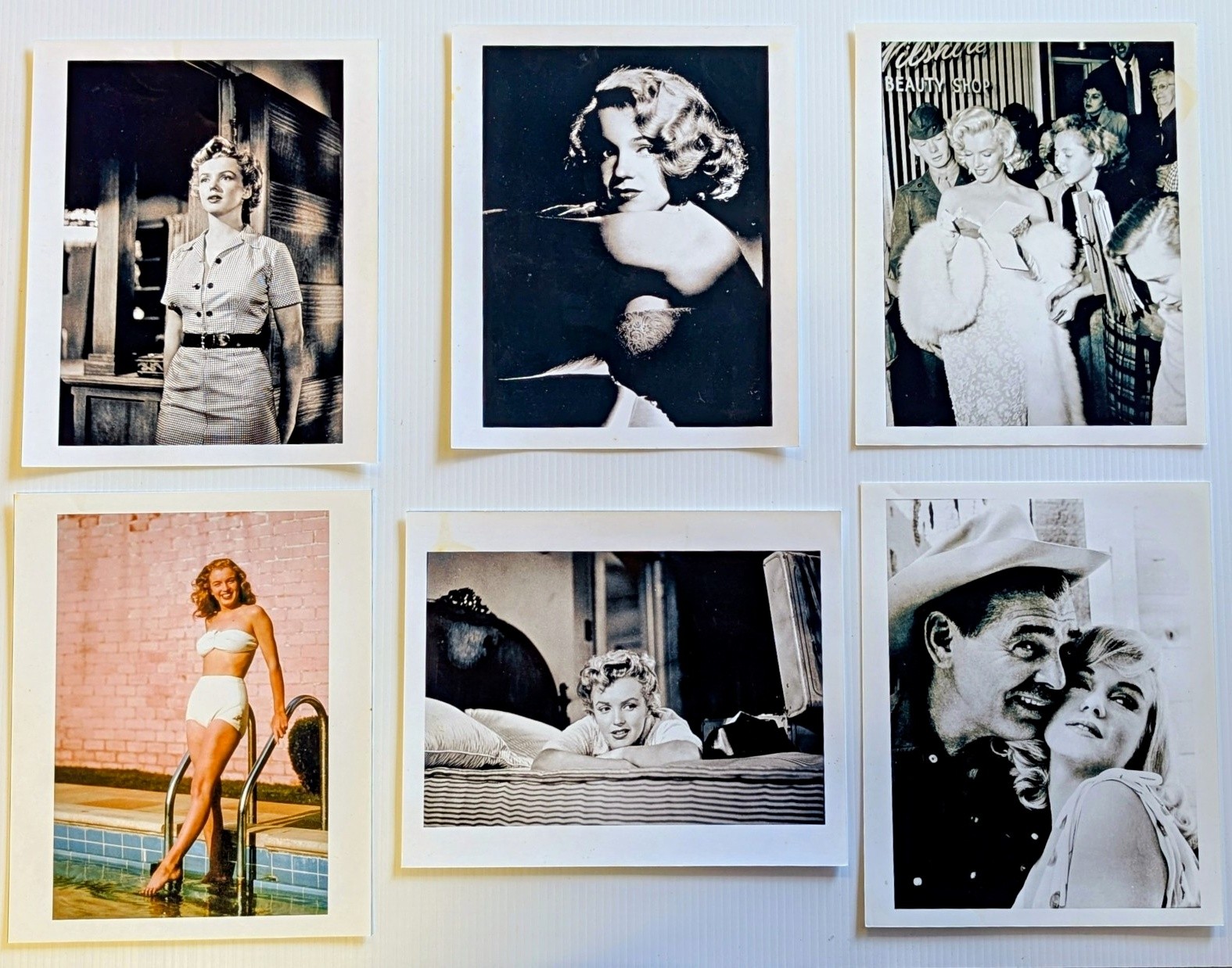 Vintage Marilyn Monroe Photo Lot of 6 8x10 Classic Hollywood Prints Clark Gable