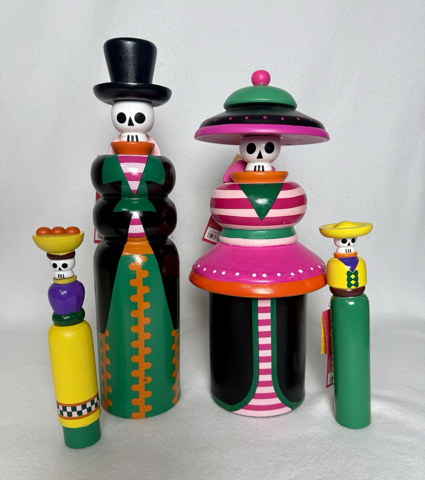 Day Of The Dead, Dia de Muertos La Catrina Wood Figurine Set 2025 Cecilia Ruiz Day Of The Dead, Dia de Muertos La Catrina Wood Figurine Set 2025 Cecilia Ruiz