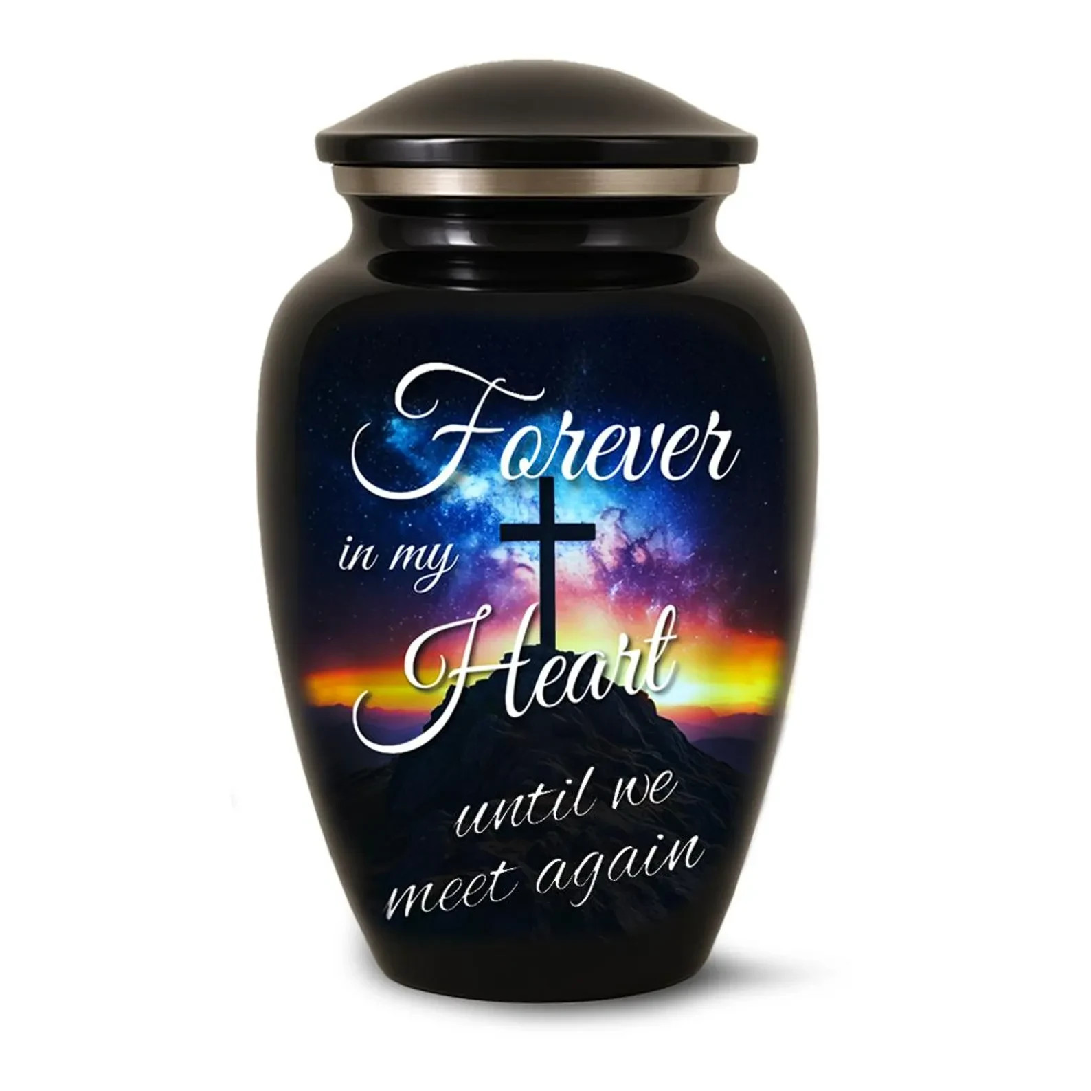 Galaxy Cross Cremation Urns for Human Ashes Adult Male & Female Handcrafted Galaxy Cross Cremation Urns for Human Ashes Adult Male & Female Handcrafted