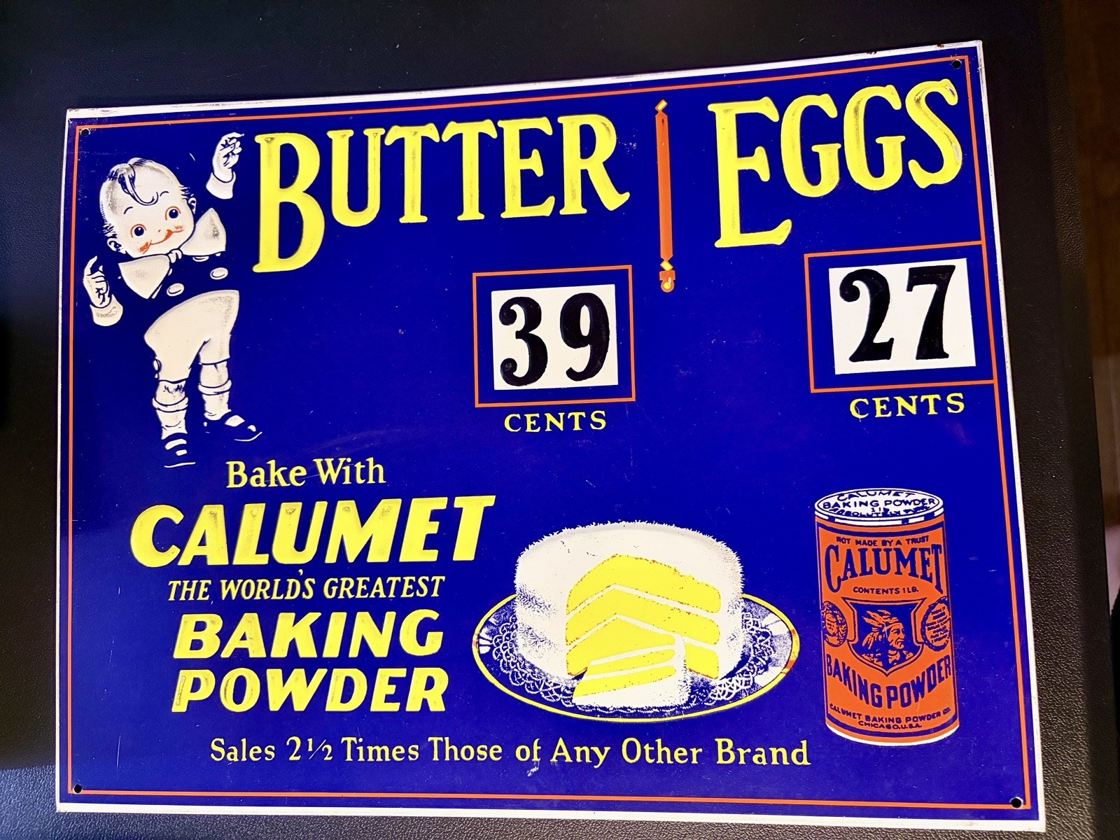 Calumet Baking Powder: Metal Sign 14\