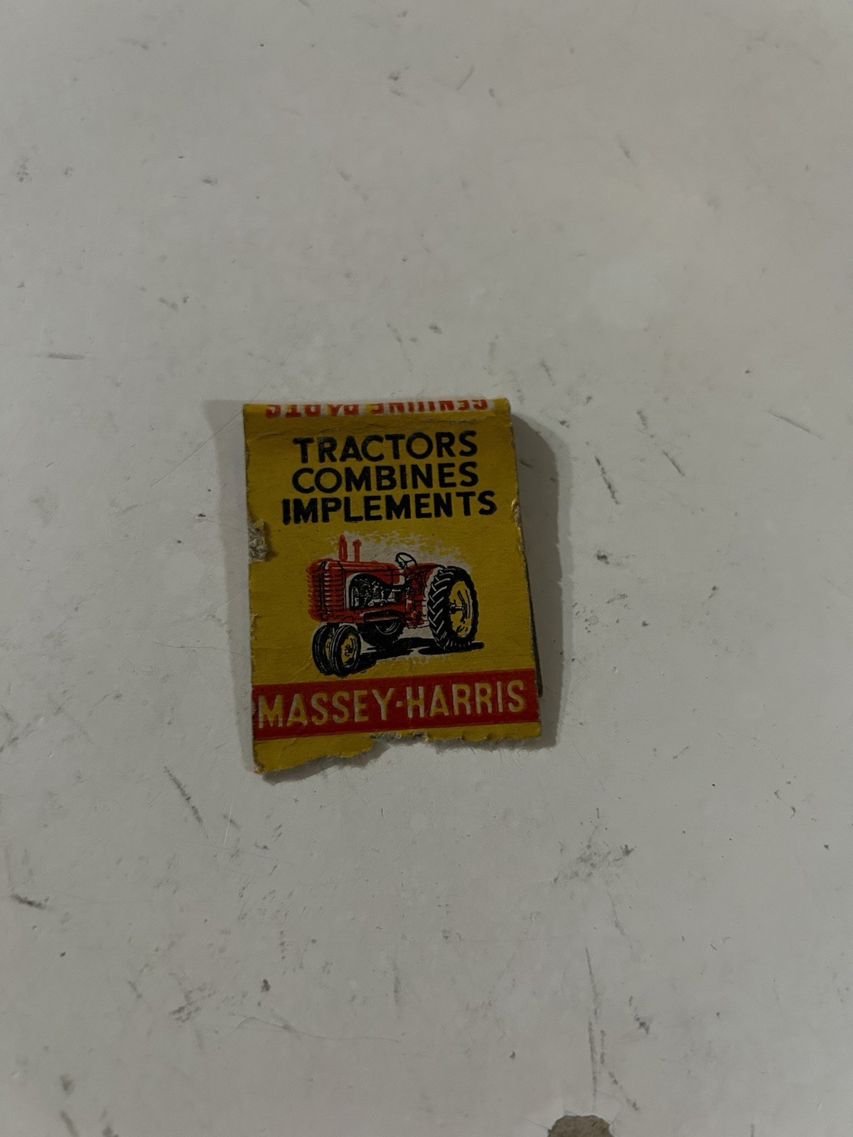 1947 Massey Harris Tractor Clark SD Farm Equipment Advertising Matchbook