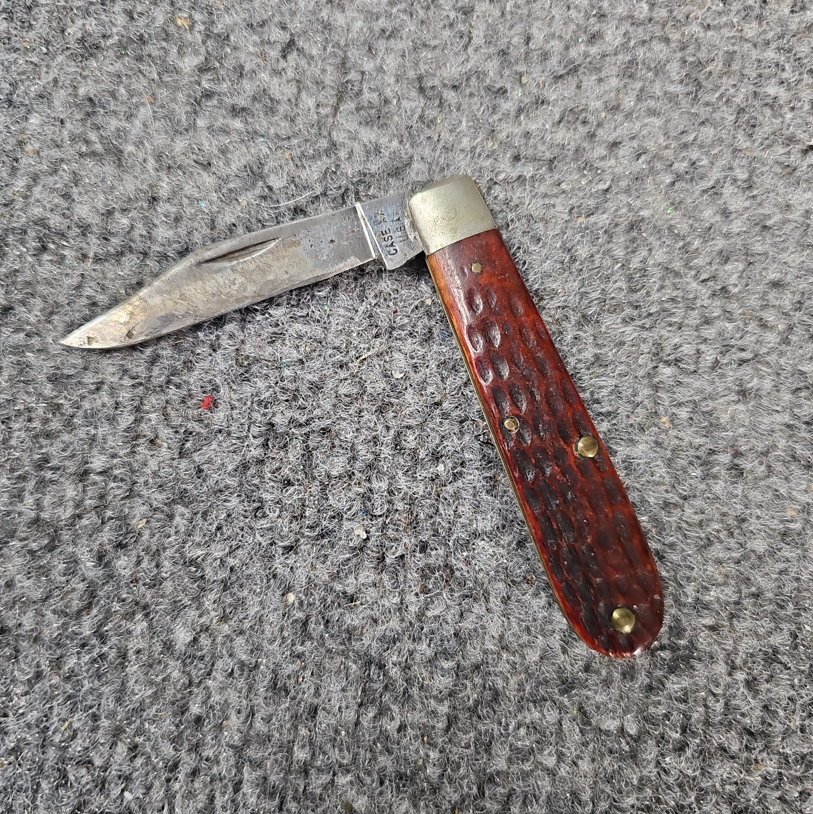Vintage Case XX 61024 1/2 Pretty Redbone Single Blade Jack Knife 1940-1964