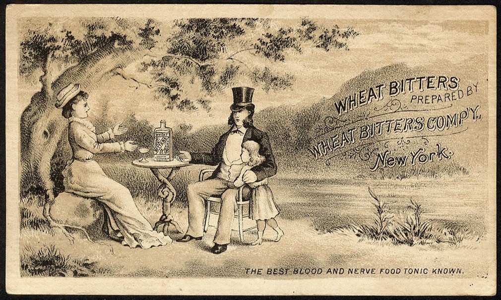 WHEAT BITTERS Quack Medicine for WOMEN 1880\'s Victorian Trade Card WHEAT BITTERS Quack Medicine for WOMEN 1880\'s Victorian Trade Card