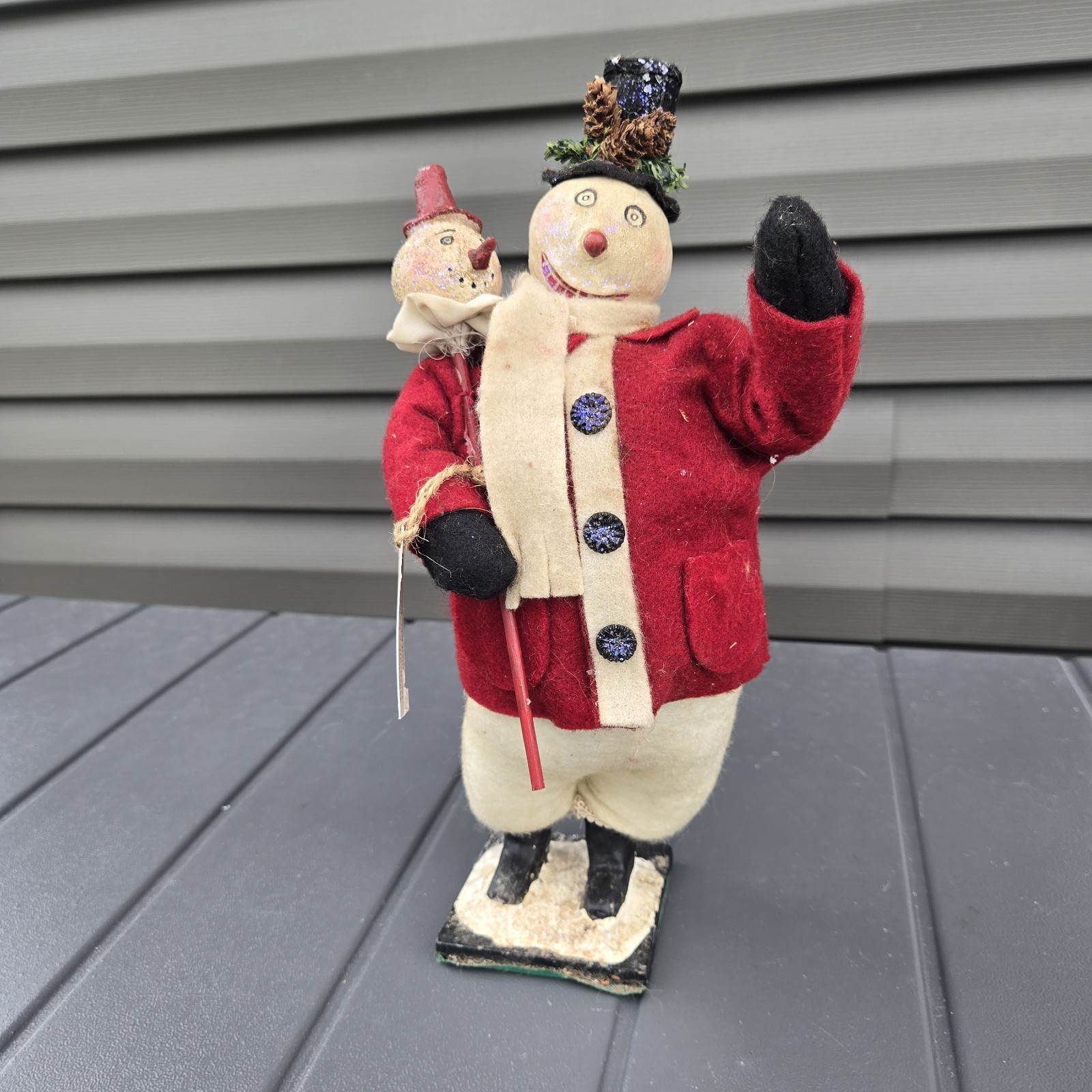 Vintage Rebekah Meier Folk Art Snowman By ESC Trading Company