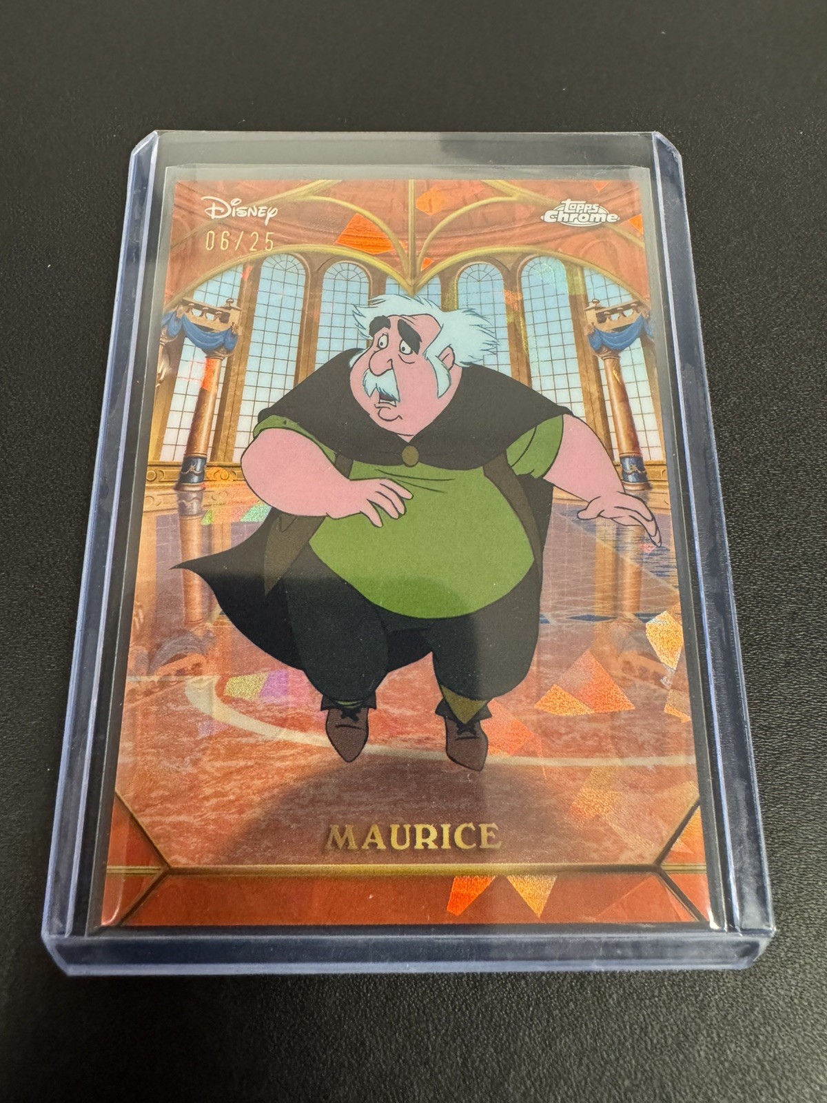 2026 Topps Chrome Disney Sapphire #BB-2 Maurice Orange /25 Beauty & Beast 35th