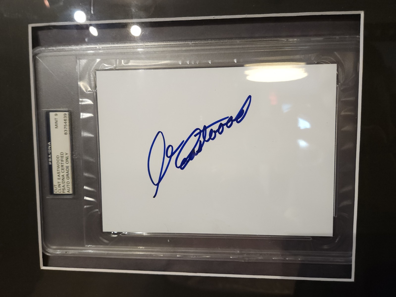 CLINT EASTWOOD Cut Auto PSA/DNA Authentic Autograph Large Slab Signed 9.0 Mint