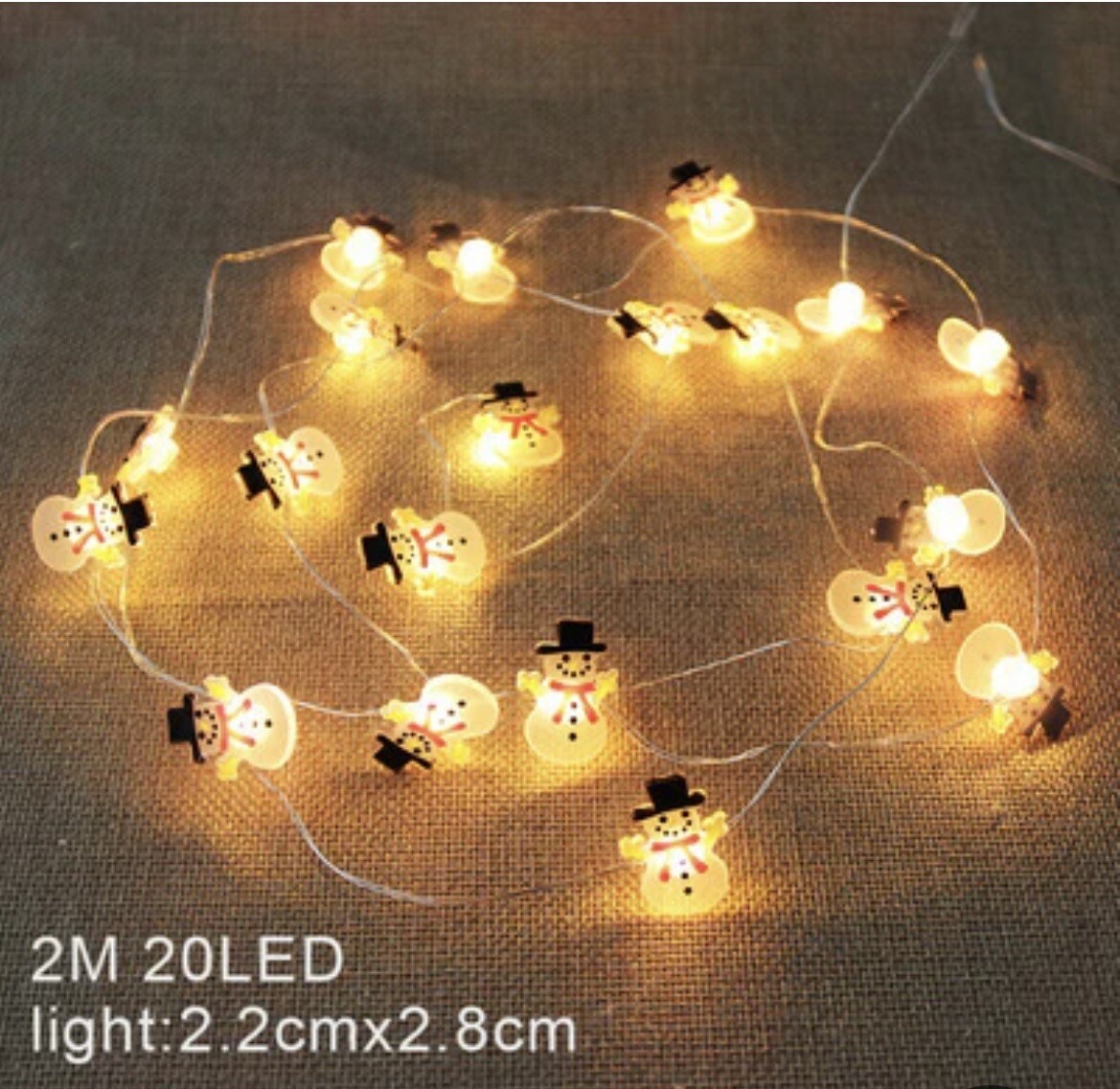 Snowman christmas lights