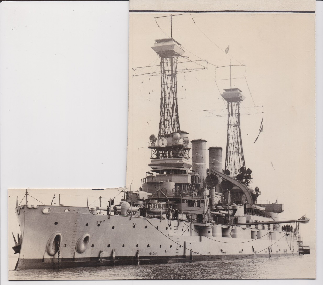 1922 Press Photo Unique View of the U.S. Navy Battleship USS Connecticut