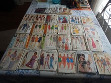 Vintage McCalls Lot Of 32 Sewing Pattern Fashion Craft Clothing Mixed Collection picture