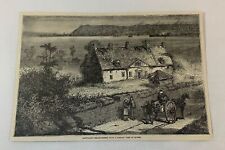 1876 magazine engraving~MONTCALM'S HEADQUARTERS with distant view of Quebec picture