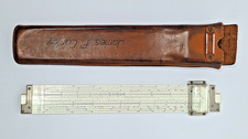 Sun Hemmi 259 Bamboo Slide Rule w/ Leather Case Japan +  Sun Hemmi Slide Rule picture