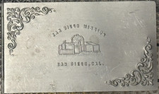 Antique 1901 San Diego Mission Embossed Metal Cover Notepad / Autograph Book picture