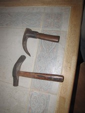 Vintage EARLY Adze LOT OF 2 Woodworking Tool Hammer picture