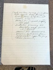 WWII Battle of Guadalcanal Original Handwritten Naval Battle Damage Notes picture