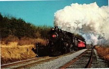 Strasburg Rail Road Winter Steam Train Route 741 PA Vintage Railroad Postcard picture