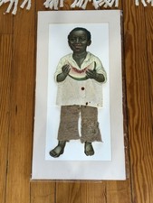 1930’s African American  Watermelon Boy Large Die Cut Black Americana picture