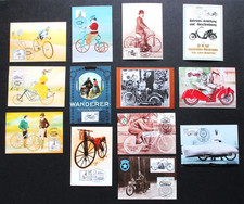 Thirteen Antique Bicycle & Motorcycle German Maximum Maxi Postcards - 1983, 1985 picture