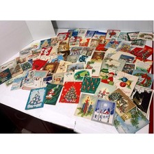 Lot of 75 VTG 1940's-1960's Christmas Cards Ephemera Great Condition picture