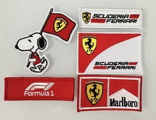 SCUDERIA FERRARI 5 Pack F1 RACING Ferrari Red Iron-on PATCH 3” H X 3” L picture