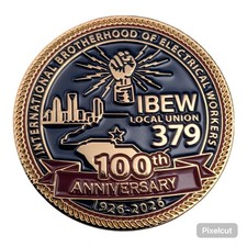 IBEW Local Union 379 100th Anniversary Challenge Coin 1926-2026 Charlotte SC picture