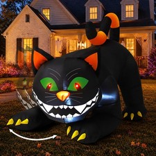 COMIN 6 FT Halloween Black Cat Inflatable with Moving Head Built-in LEDs picture
