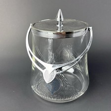 Antique WMF German Silver Plated Cut Glass Art Nouveau Biscuit Jar c. 1900 picture