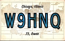 QSL Card USA Illinois Chicago W9HNQ 1961 picture