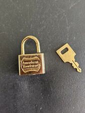 VINTAGE American Tourister Gold Lock and Key picture
