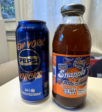 Pepsi New York Knicks Limited Edition Can & Snapple Glass Bottle 2026 Set picture