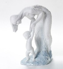 Huge Retired Lladro Ladro Figurine Step By Step Mother Child 8328 New picture