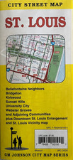 New ST. LOUIS MISSOURI ROAD MAP City/Street AAA/GMJ/GM JOHNSON Latest 2024 picture