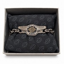 Vintage 1998 Harley-Davidson 95th Anniversary 18K Sterling Silver Bracelet 8” picture