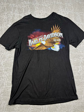 Harley-Davidson Black Graphic T-Shirt Eagle Front Crossroads Allentown PA READ picture