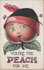 Artist Postcard Exaggeration You're the Peach for Me  picture